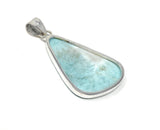 Larimar Pendant, Gemstone Pendant, Bohemian Jewelry, Sterling Silver Pendant, Natural Gemstone Pendant, 53mm x 26.3mm