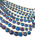 Mohave Copper Turquoise Beads, Gemstone Beads, Healing Crystal Beads, Turquoise Beads, Jewelry Supplies, Bulk Wholesale Beads, 8" Strand