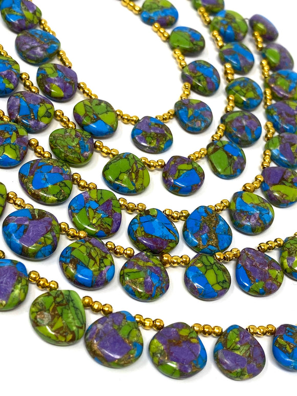 Mohave Copper Turquoise Beads, Gemstone Beads Turquoise Beads, Jewelry Supplies, Bulk Wholesale Beads, 8