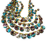Oyster Copper Turquoise Beads, Turquoise Beads, Healing Crystal, Natural Gemstones, Wholesale Beads, Bulk Beads, 8" Strand