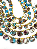 Oyster Copper Turquoise Beads, Turquoise Beads, Healing Crystal, Natural Gemstones, Wholesale Beads, Bulk Beads, 8" Strand
