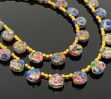 Mohave Multi Gemstone Copper Beads - Tourmaline -Lapis Lazuli- Turquoise , Gemstone Beads, Healing Crystal, Jewelry Supplies, 8" Strand