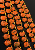 Mohave Orange Copper Turquoise Beads, Gemstone Beads, Healing Crystal Beads, Bulk Beads, Jewelry Supplies, 8" Strand