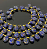 Mohave Lapis Lazuli Copper Beads, Healing Crystal Beads, Gemstone Beads, Lapiz Lazuli Beads, Jewelry Supplies, 8" Strand