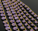 Mohave Purple Copper Turquoise Beads, Gemstone Beads, Wholesale Bulk Beads for DIY Jewelry Making, Jewelry Supplies, 8" Strand