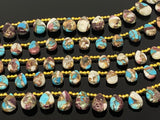 Oyster Copper Turquoise Beads, Turquoise Beads, Healing Crystal, Natural Gemstones, Wholesale Beads, Bulk Beads, 8" Strand