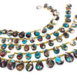 Oyster Copper Turquoise Beads, Turquoise Beads, Healing Crystal, Natural Gemstones, Wholesale Beads, Bulk Beads, 8" Strand