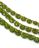 Mohave Green Copper Turquoise Beads, Gemstone Beads Turquoise Beads, Jewelry Supplies, Bulk Wholesale Beads, 8" Strand