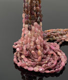 Pink Tourmaline Beads, Smooth Shaded Tourmaline Gemstone Beads, Wholesale Bulk Beads, Jewelry Supplies for Jewelry Making, 13.5" Strand