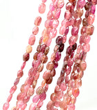 Pink Tourmaline Beads, Smooth Shaded Tourmaline Gemstone Beads, Wholesale Bulk Beads, Jewelry Supplies for Jewelry Making, 13.5" Strand