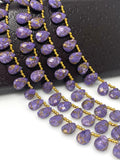 Mohave Purple Copper Turquoise Beads, Gemstone Beads, Jewelry Supplies Bull Beads for DIY Jewelry Making, 8" Strand