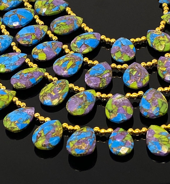Mohave Copper Turquoise Beads, Gemstone Beads Turquoise Beads, Jewelry Supplies, Bulk Wholesale Beads, 8