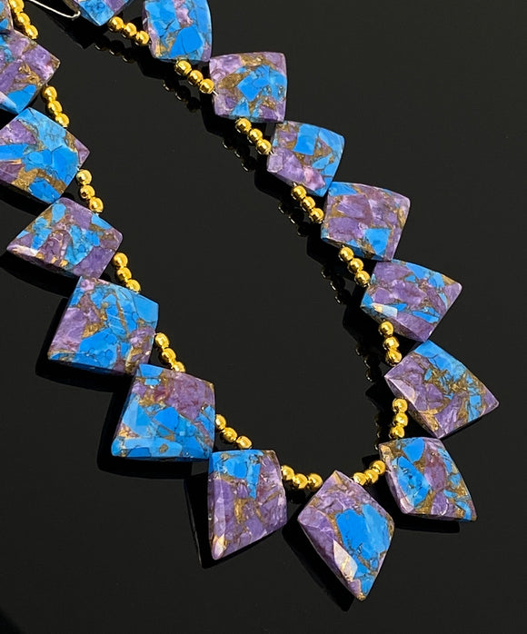 Mohave Copper Turquoise Beads, Gemstone Beads, Healing Crystal Beads, Turquoise Beads, Jewelry Supplies, Bulk Wholesale Beads, 8