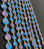 Mohave Copper Turquoise Beads, Gemstone Beads, Healing Crystal Beads, Turquoise Beads, Jewelry Supplies, Bulk Wholesale Beads, 8" Strand