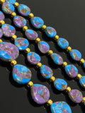 Mohave Copper Turquoise Beads, Gemstone Beads, Healing Crystal Beads, Turquoise Beads, Jewelry Supplies, Bulk Wholesale Beads, 8" Strand