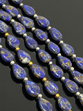 Mohave Lapis Lazuli Copper Beads, Healing Crystal Beads, Gemstone Beads, Lapis Lazuli Beads, Jewelry Supplies, 8" Strand