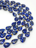 Mohave Lapis Lazuli Copper Beads, Healing Crystal Beads, Gemstone Beads, Lapis Lazuli Beads, Jewelry Supplies, 8" Strand