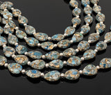 Mohave Neon Apatite Copper Turquoise Beads, Gemstone Beads, Healing Crystal, Apatite Beads, Jewelry Supplies, Bulk Beads, 8" Strand