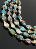 Oyster Copper Turquoise Beads, Turquoise Beads, Healing Crystal, Natural Gemstones, Wholesale Beads, Bulk Beads, 8" Strand