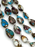 Oyster Copper Turquoise Beads, Turquoise Beads, Healing Crystal, Natural Gemstones, Wholesale Beads, Bulk Beads, 8" Strand