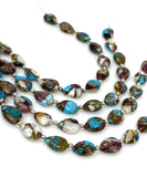 Oyster Copper Turquoise Beads, Turquoise Beads, Healing Crystal, Natural Gemstones, Wholesale Beads, Bulk Beads, 8" Strand