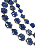 Sodalite Beads - Flower Shape, Gemstone Beads, Jewelry Supplies for Jewelry Making, Wholesale Beads, Bulk Beads, 8"Strand