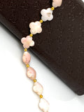 Pink Opal Gemstone Beads - Flower Shape, Pink Opal Beads, Bulk Wholesale Beads, Jewelry Supplies for Jewelry Making, 8” Strand