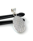 Natural Sleeping Beauty Turquoise Pendant, Sterling Silver Turquoise Gemstone Pendant, Bohemian Jewelry, 1.45” X 0.70”