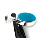 Natural Sleeping Beauty Turquoise Pendant, Sterling Silver Turquoise Gemstone Pendant, Bohemian Jewelry, 1.45” X 0.65”