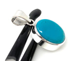 Natural Sleeping Beauty Turquoise Pendant, Sterling Silver Turquoise Gemstone Pendant, Bohemian Jewelry, 1.40” X 0.65”