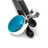 Natural Sleeping Beauty Turquoise Pendant, Sterling Silver Turquoise Gemstone Pendant, Bohemian Jewelry, 1.30” X 0.65”