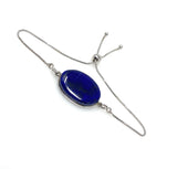 Lapis Lazuli Gemstone Bracelet, Sterling Silver Bolo Bracelet, AAA Quality Lapis Lazuli Bracelet, Gifts for Her