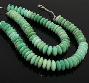 8" Natural Chrysoprase Gemstone Beads - German Cut Saucer Beads, Bulk Wholesale Beads
