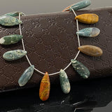 Natural Blood Stone Gemstone Beads, Jewelry Supplies for Jewelry Making, Wholesale Beads, Bulk Beads, 8” Strand/ 13 Pcs