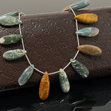 Natural Blood Stone Gemstone Beads, Jewelry Supplies for Jewelry Making, Wholesale Beads, Bulk Beads, 8” Strand/ 13 Pcs