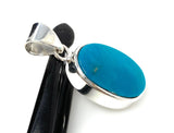 Natural Sleeping Beauty Turquoise Pendant, Sterling Silver Turquoise Gemstone Pendant, Bohemian Jewelry, 1.50” X 0.65”