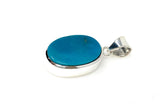 Natural Sleeping Beauty Turquoise Pendant, Sterling Silver Turquoise Gemstone Pendant, Bohemian Jewelry, 1.50” X 0.65”