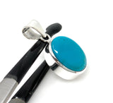 Natural Sleeping Beauty Turquoise Pendant, Sterling Silver Turquoise Gemstone Pendant, Bohemian Jewelry, 1.40” X 0.65”