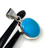 Natural Sleeping Beauty Turquoise Pendant, Sterling Silver Turquoise Gemstone Pendant, Bohemian Jewelry, 1.30” X 0.60”