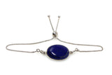 Lapis Lazuli Gemstone Bracelet, Sterling Silver Bolo Bracelet, AAA Quality Lapis Lazuli Bracelet, Gifts for Her