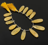 Yellow Aquamarine Beads, Rare Natural Yellow Aquamarine Gemstone Beads, Wholesale Bulk Beads, 26-38mm / 12 Pcs approx.