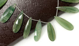 Natural Green Aventurine Gemstone Beads, Green Aventurine Faceted Pear Briolette Beads, Wholesale Beads, 28mm - 40mm, 7.5”Strand/ 13-14 Pcs
