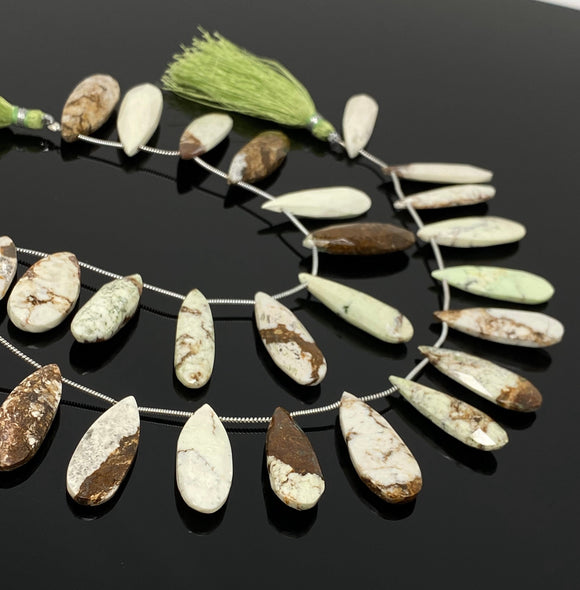 Natural Lemon Chrysoprase Gemstone Beads, Jewelry Supplies, Bulk Wholesale Beads, 27-34mm , 8