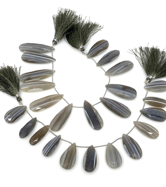 Natural Bio Opal Gemstone Beads, Bio Opal Faceted Pear Briolette Beads, Jewelry Supplies , Wholesale Beads, Bulk Beads, 12 Pcs
