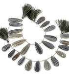 Natural Bio Opal Gemstone Beads, Bio Opal Faceted Pear Briolette Beads, Jewelry Supplies , Wholesale Beads, Bulk Beads, 12 Pcs