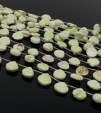 Natural Lemon Chrysoprase Gemstone Beads, Jewelry Supplies, Bulk Wholesale Beads, 8" Strand