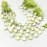 Natural Lemon Chrysoprase Gemstone Beads, Jewelry Supplies, Bulk Wholesale Beads, 8" Strand
