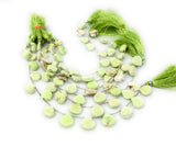 Natural Lemon Chrysoprase Gemstone Beads, Jewelry Supplies, Bulk Wholesale Beads, 8" Strand