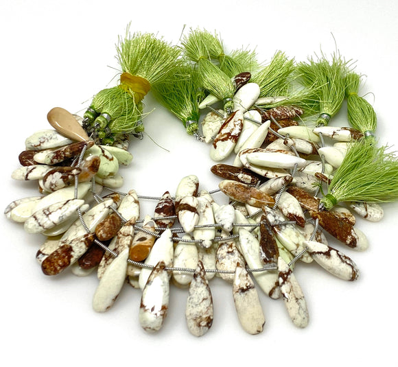 Natural Lemon Chrysoprase Gemstone Beads, Jewelry Supplies, Bulk Wholesale Beads, 20- 30mm , 7.75” Strand/ 13Pcs