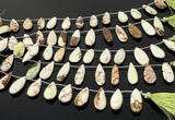 Natural Lemon Chrysoprase Gemstone Beads, Jewelry Supplies, Bulk Wholesale Beads, 20- 30mm , 7.75” Strand/ 13Pcs